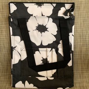 New! Thirty One. Beautiful black and white floral pattern. Tall Organizing Tote.